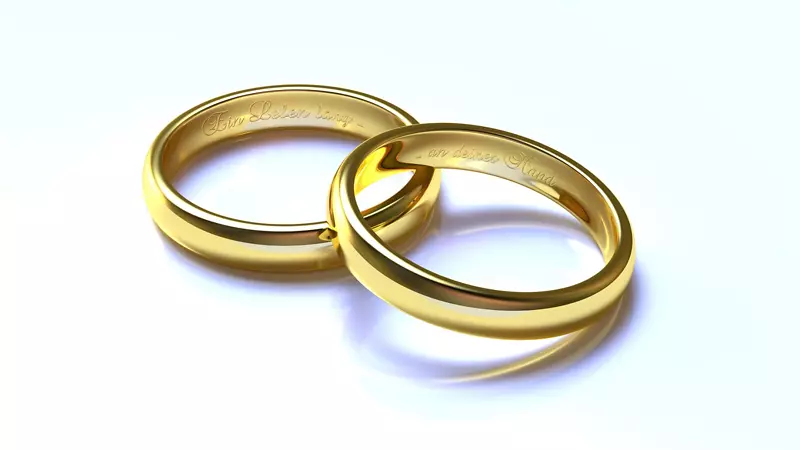 结婚戒指金订婚戒指-婚礼