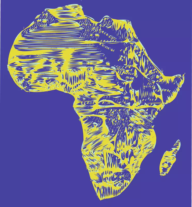 非洲艺术平面设计剪贴画-非洲