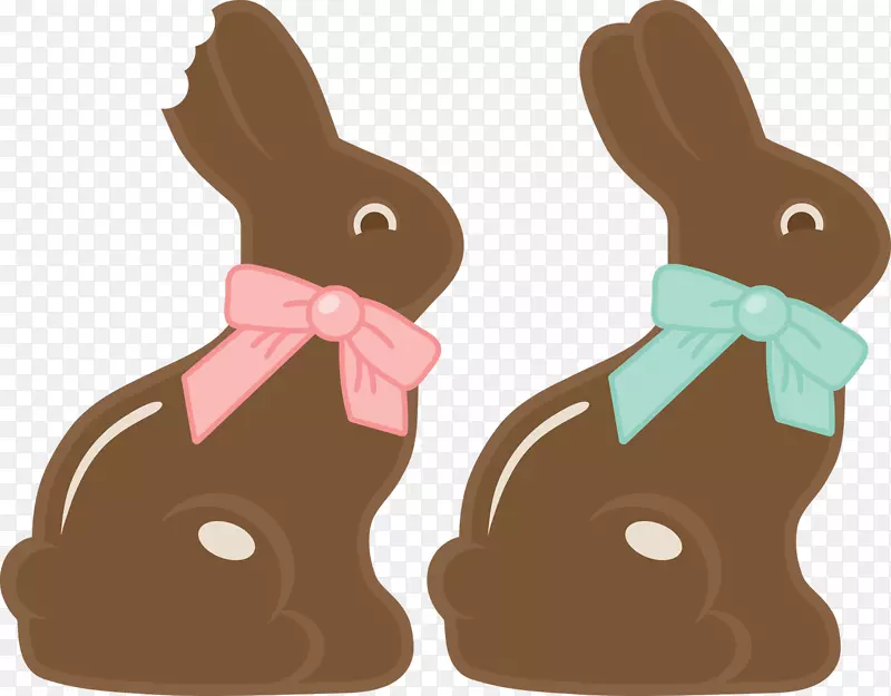 复活节兔子巧克力蛋糕巧克力兔夹艺术巧克力兔子剪贴画