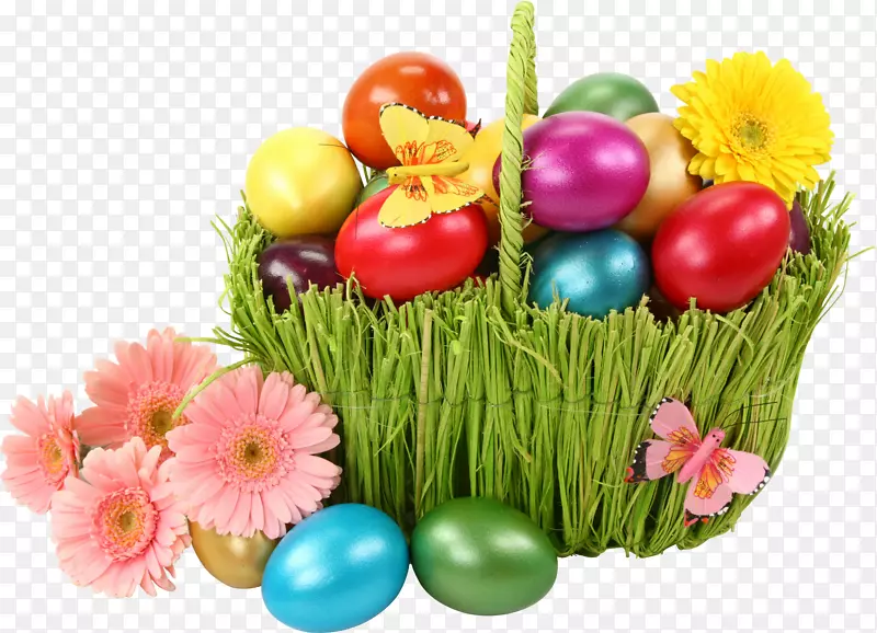 复活节兔子复活节彩蛋篮-复活节