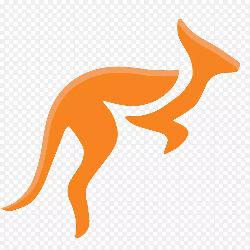 袋鼠红狐贸易标志-袋鼠