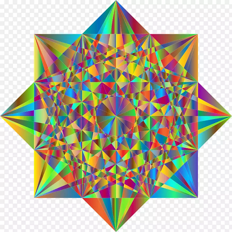 星形多边形几何三角形线抽象