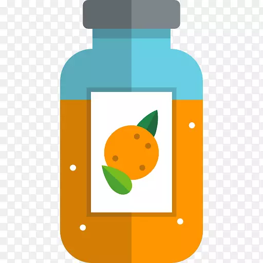 橙汁奶昔电脑图标.果汁
