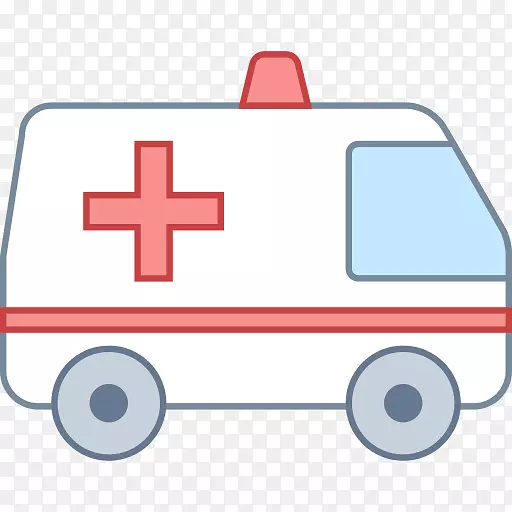 救护车电脑图标紧急医疗服务健康护理短片艺术-救护车