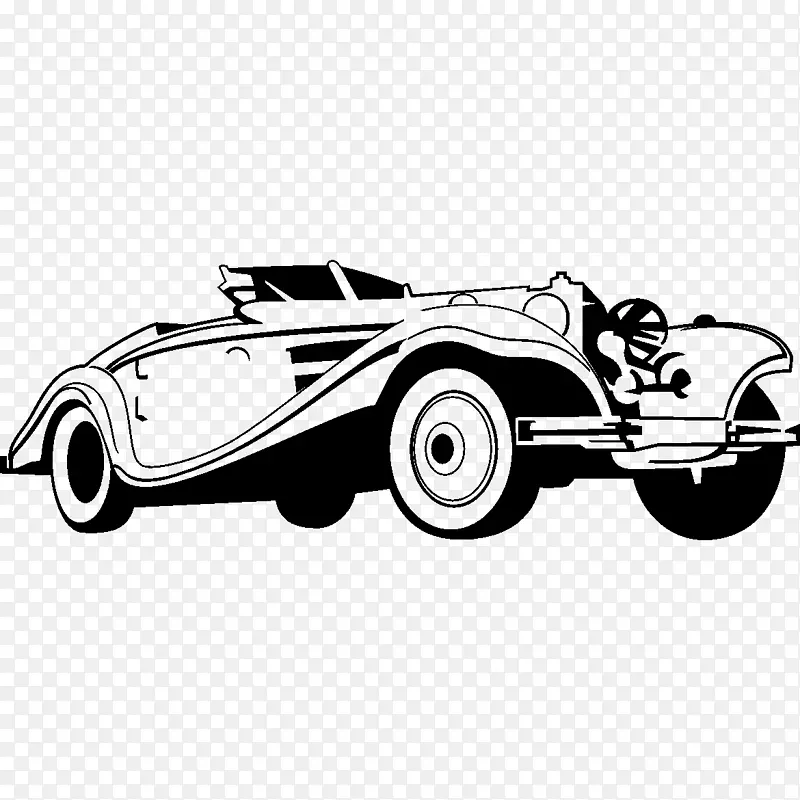古典式汽车剪贴画-古典汽车