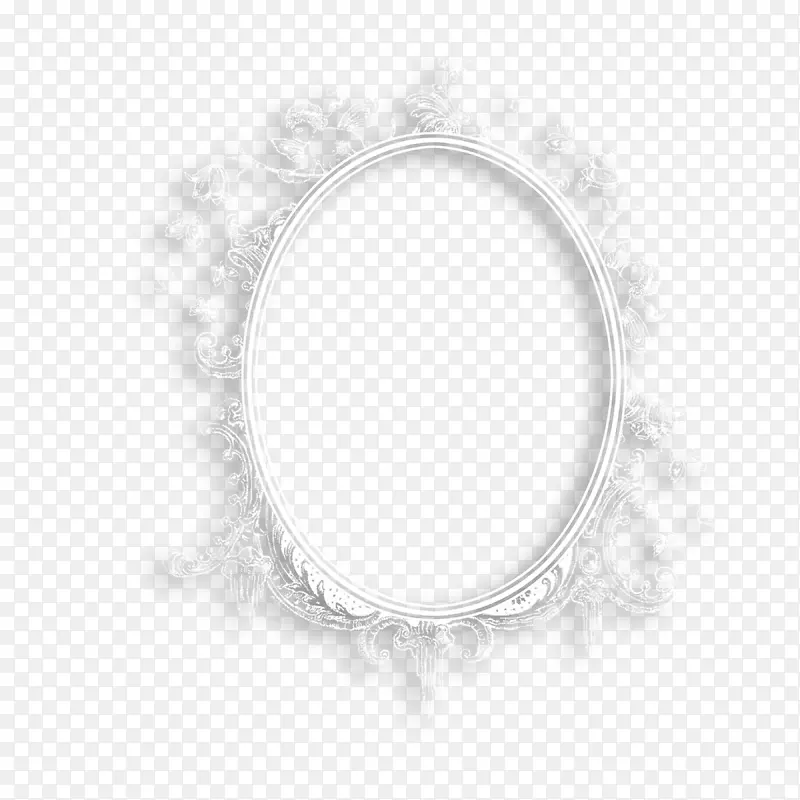圆形银色椭圆形珠宝.银色框架
