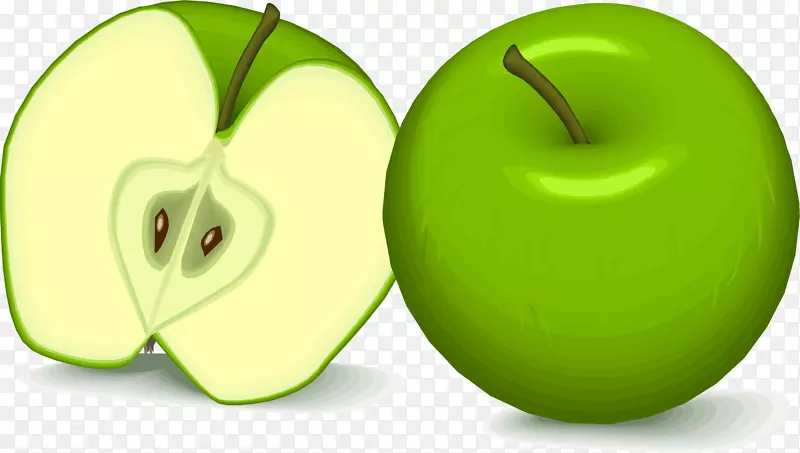 水果食品闪存卡英语学习-绿色苹果