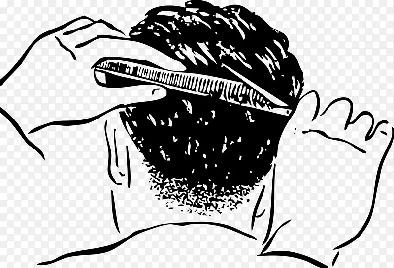 梳子剪刀剪理发师剪贴画剪发
