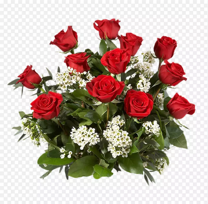 贺卡情人节玫瑰花束生日-红玫瑰装饰