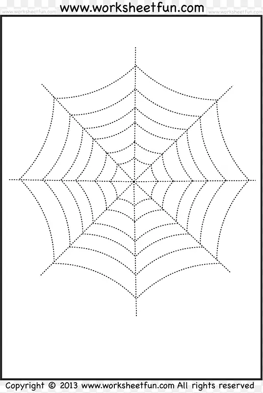 蜘蛛网剪贴画-着色