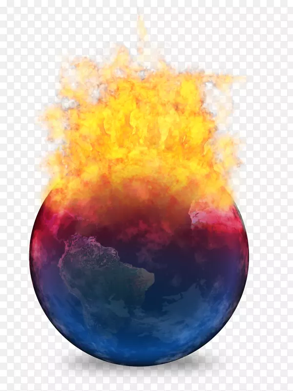 地球全球变暖气候变化热剪贴画-全球