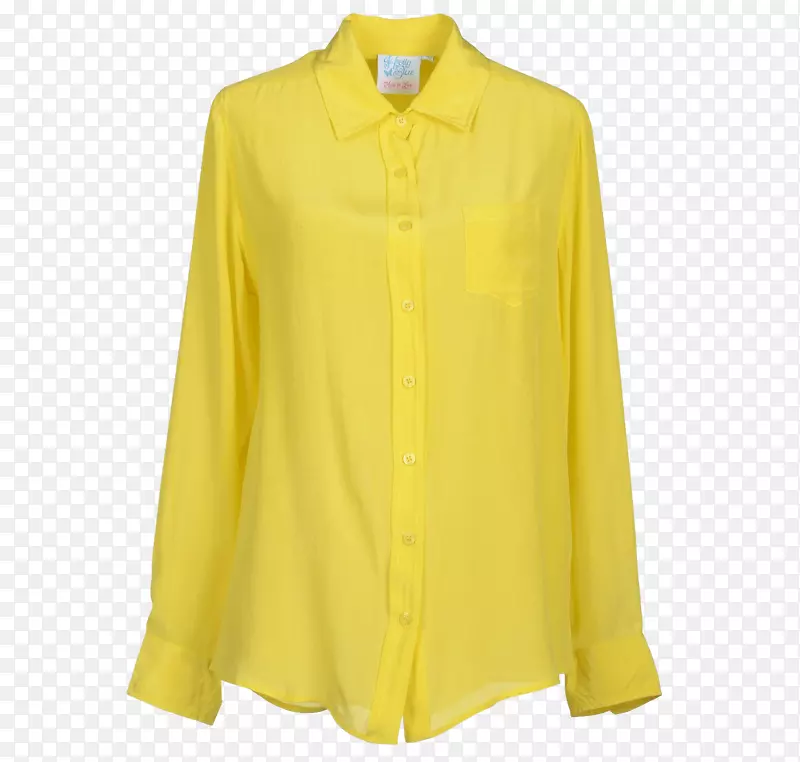 衬衫黄色袖子衬衫丝绸