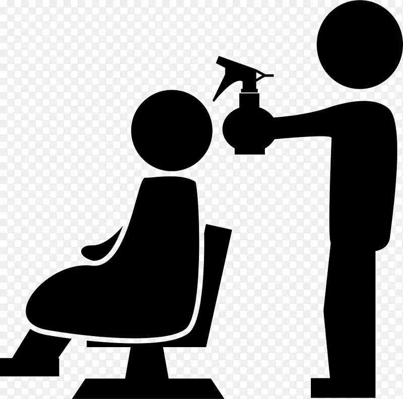 美容院电脑图标美发师发型师