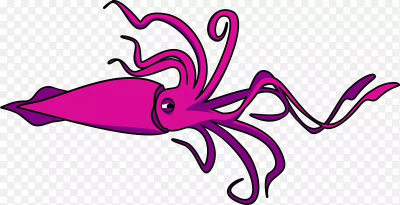 巨型章鱼剪贴画-鱿鱼