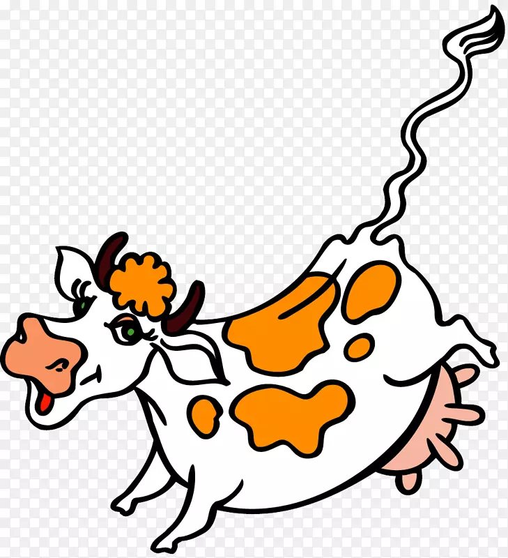 牛和小牛着色书剪贴画克拉拉贝尔牛