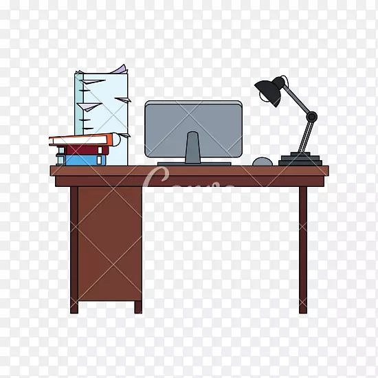 办公桌办公室电脑图标-桌子