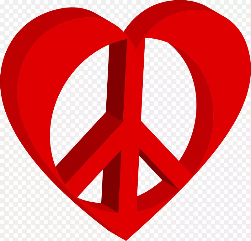心脏和平符号剪辑艺术-和平符号