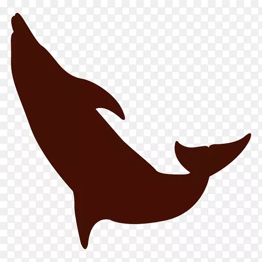 海豚剪影夹跳跃艺术