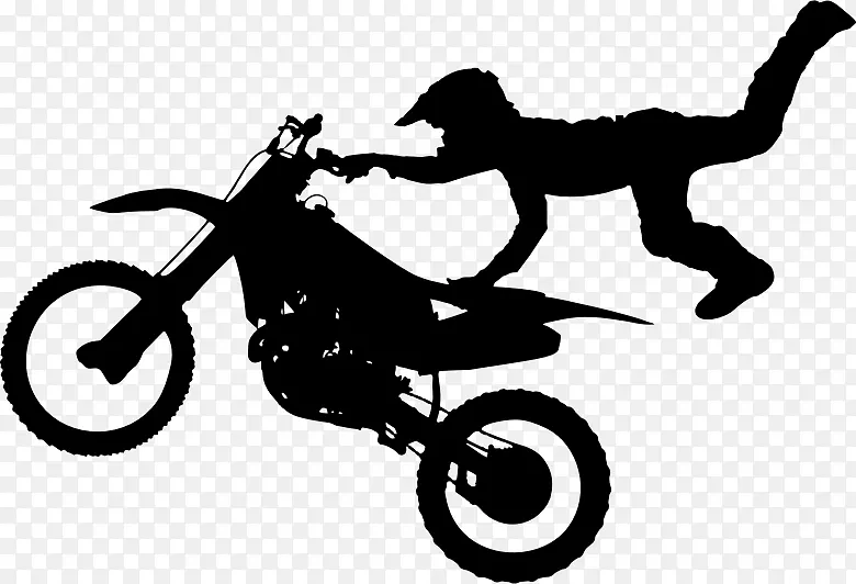 摩托车特技骑摩托车越野剪贴画男孩