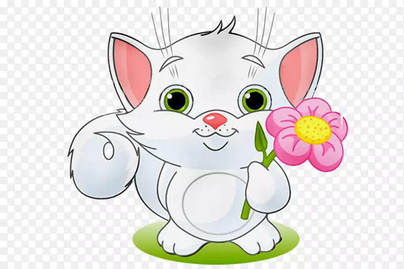 猫猫科剪贴画-水彩画兔