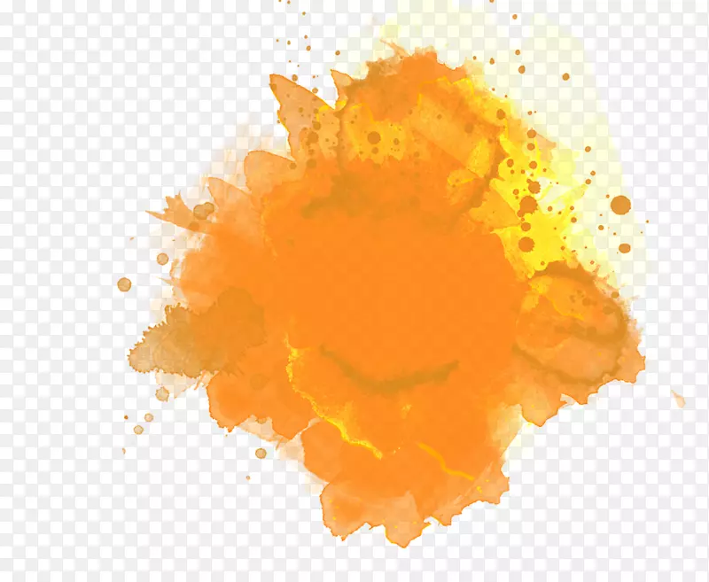 橙汁山核桃派饮料-黄色背景