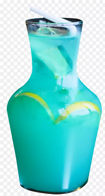 奶昔，橙汁，蓝色夏威夷柠檬水-牛奶喷溅