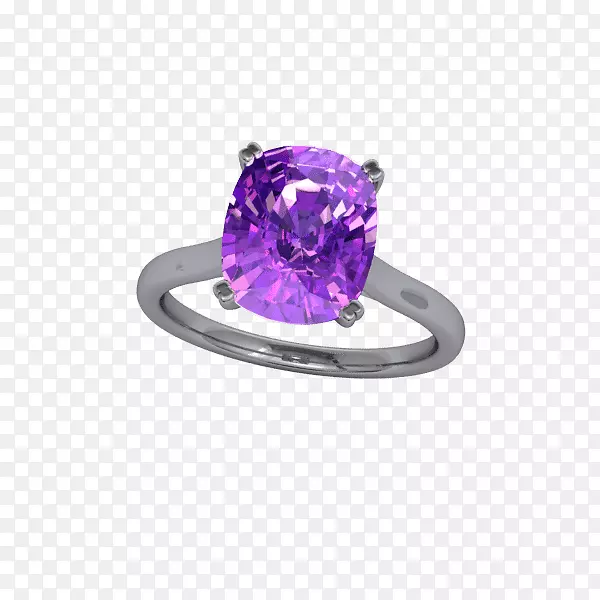 英国紫水晶首饰戒指紫水晶