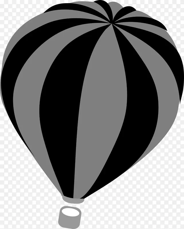 热气球黑白灰夹艺术.热风