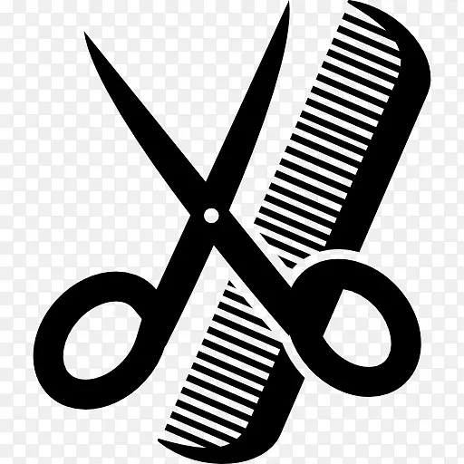 梳子剪刀发型师发型.梳子