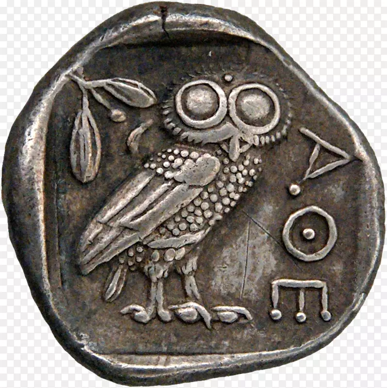 雅典古希腊四德拉克伦雅典娜博物馆猫头鹰银币