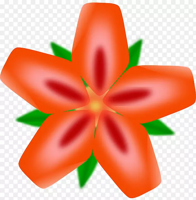夏威夷剪贴画-橙色花