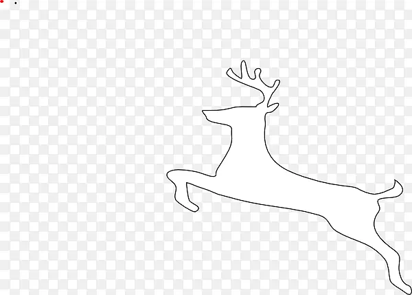 鲁道夫驯鹿圣诞老人剪贴画-鲁道夫轮廓剪贴画