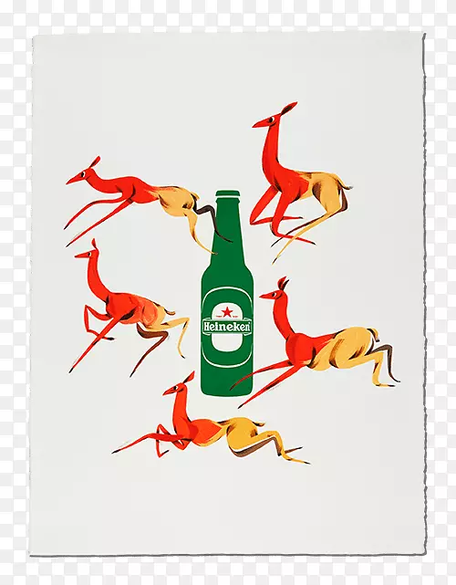 艺术总监喜力国际艺术家啤酒海报-喜力