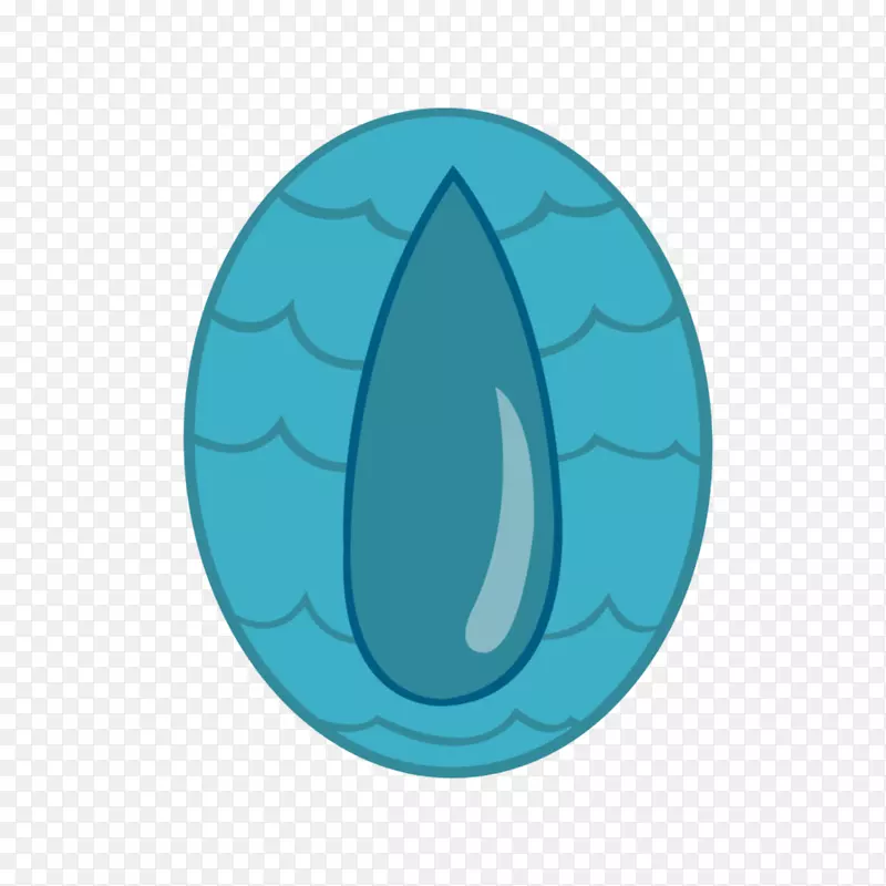 绿松石圆椭圆形标志-露水
