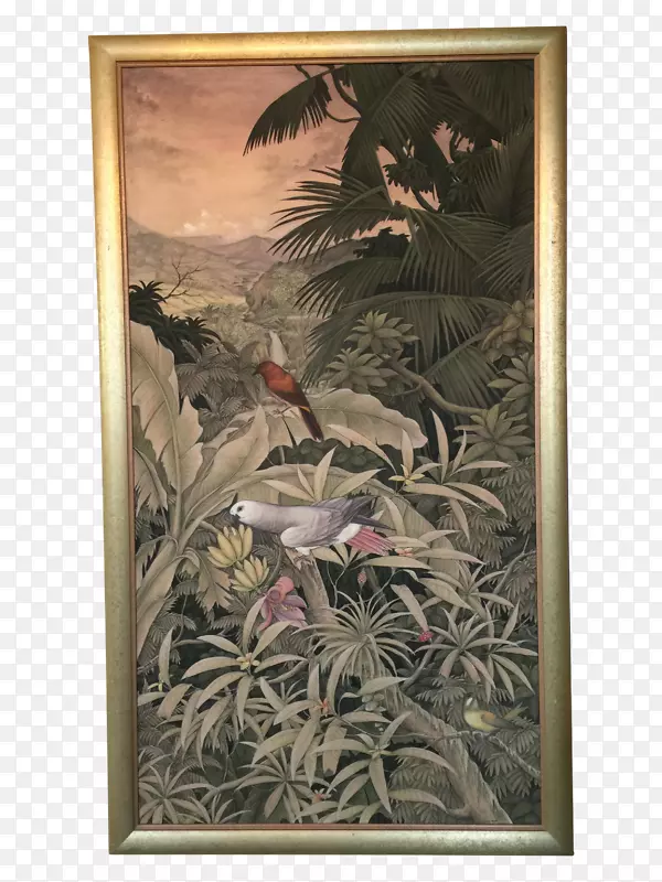 艺术绘画植物动物画框-巴厘岛