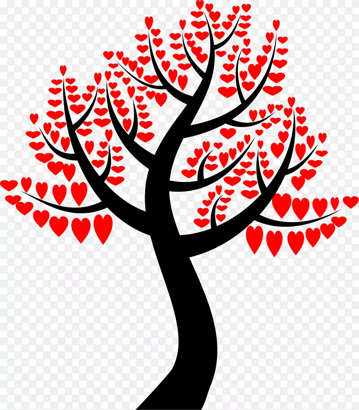树剪贴画-爱情树