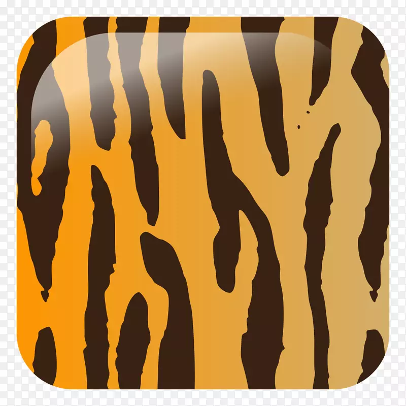 黑虎豹动物图案剪贴画-豹纹