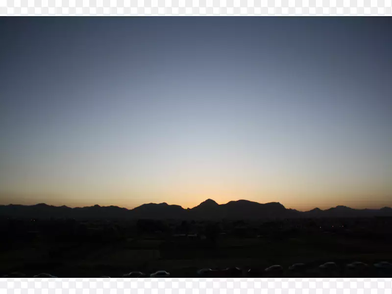 日出日落黄昏地平线景观斋月