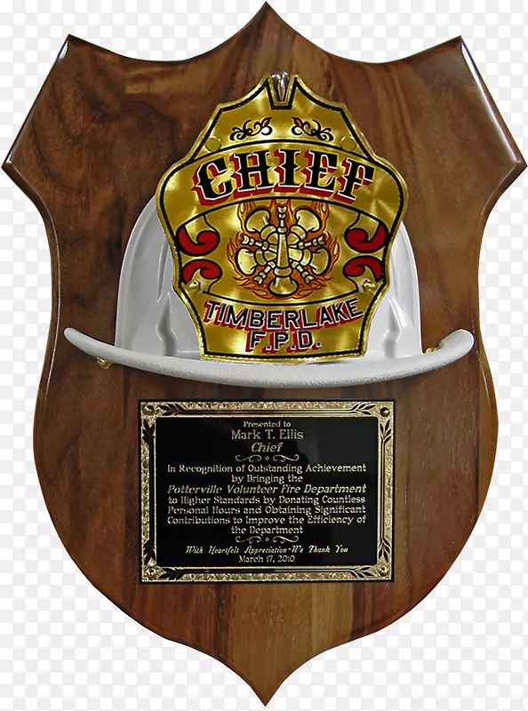 消防队员头盔纪念牌匾-消防队员