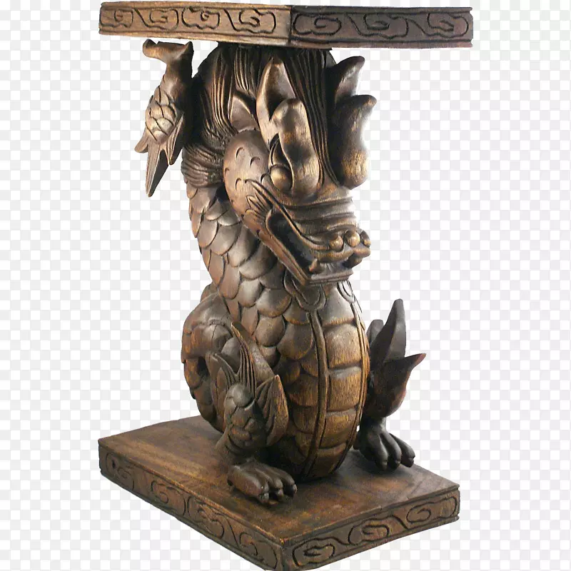 木雕瓷器桌雕塑-东方