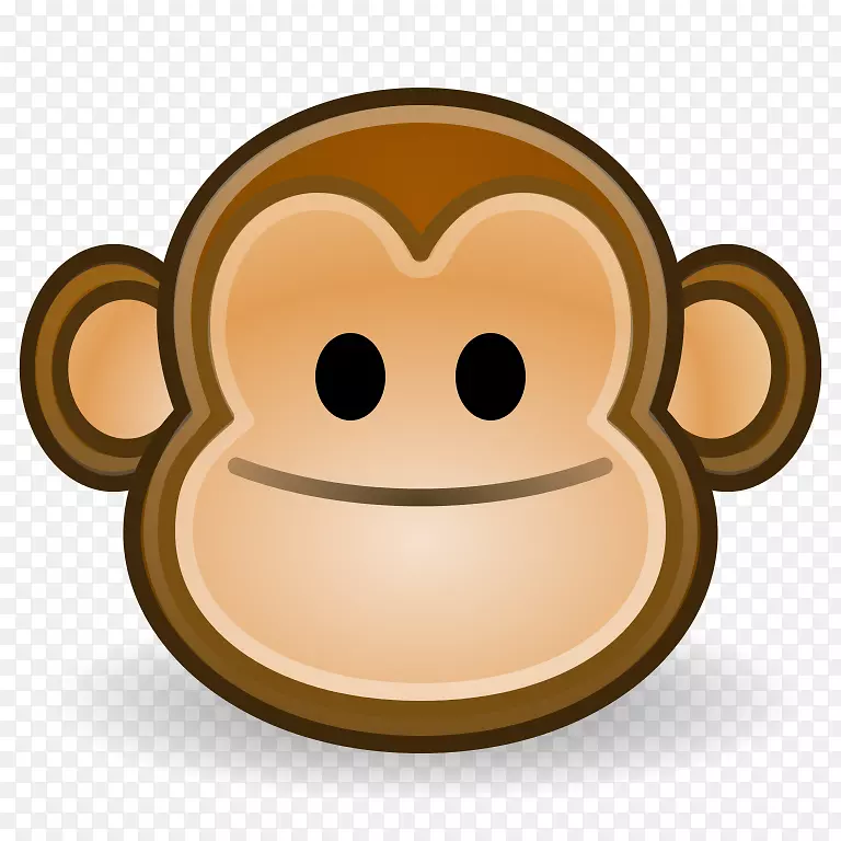 猴子探戈桌面项目计算机图标-脸