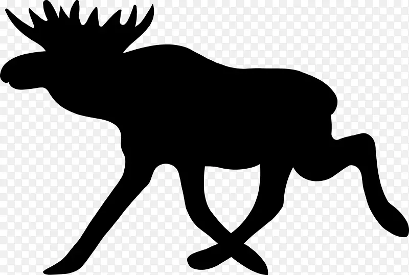 驼鹿交通标志剪贴画驼鹿