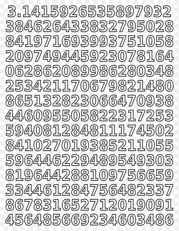 PI日数学着色书编号-pi