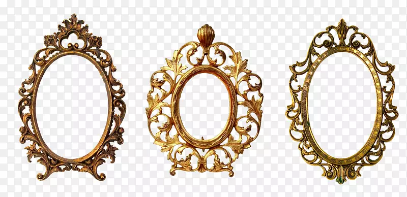 镜框金色椭圆形装饰品装饰艺术椭圆形框架