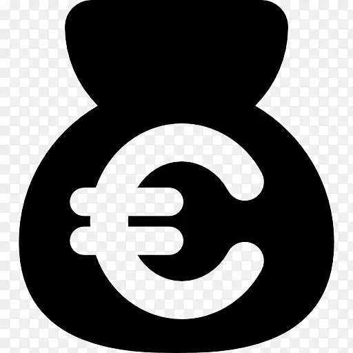 货币袋欧元签署货币符号-欧元