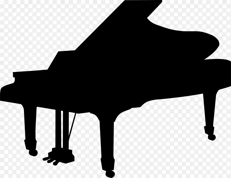 钢琴键盘乐器剪影钢琴