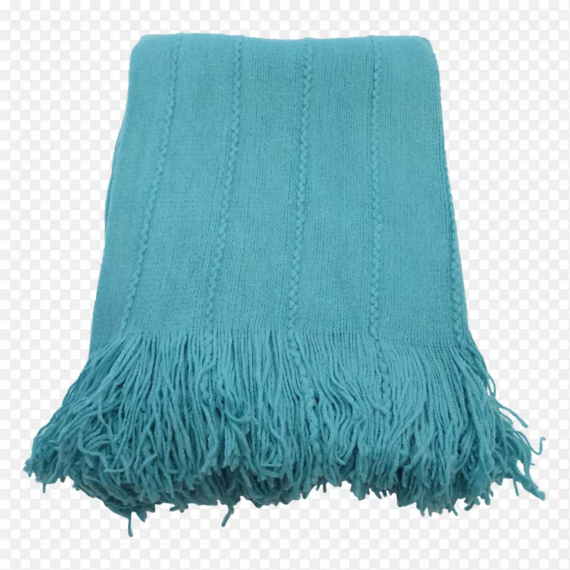 绿松石钴蓝彩色毛毯