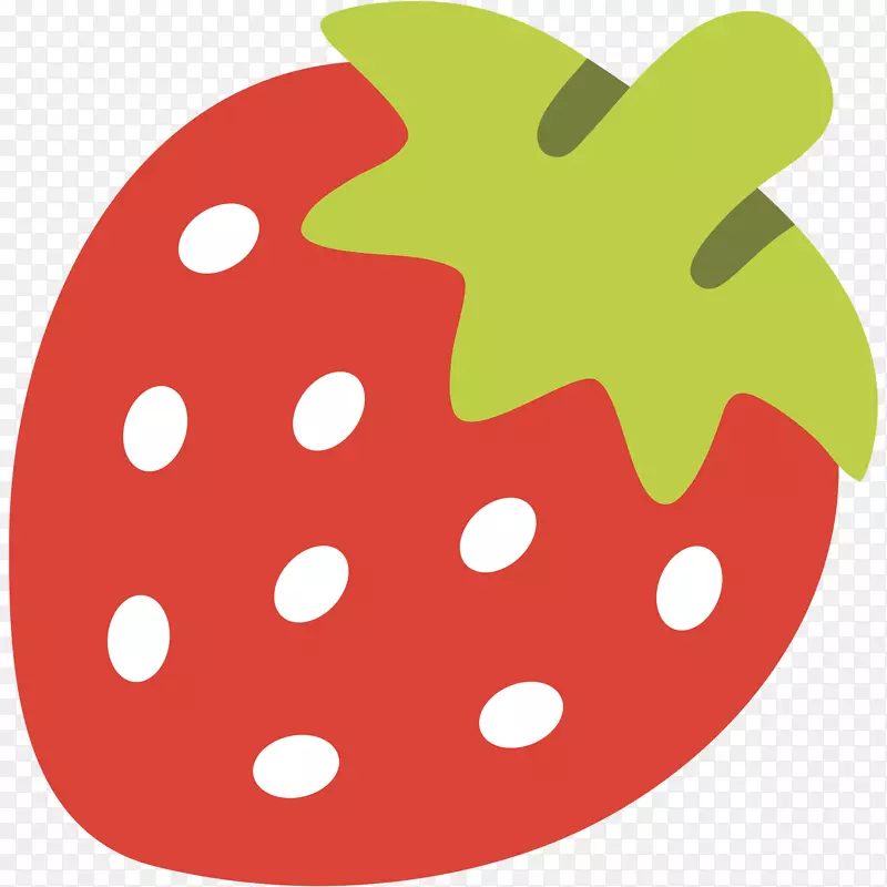 苹果彩色表情符号草莓Android Noto字体-草莓