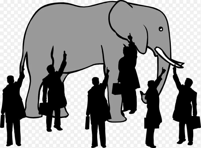 盲人和大象系统中的大象在房间里想-大象