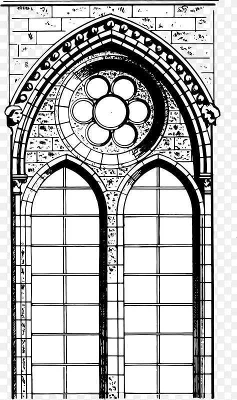 大教堂建筑绘画哥特式建筑